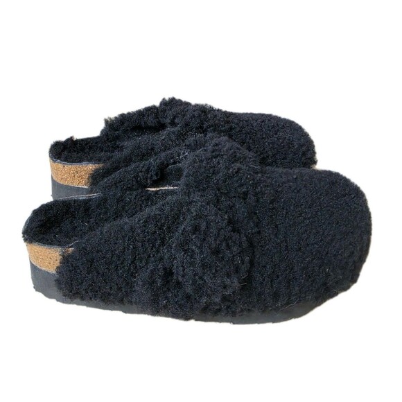 Birkenstock Shoes - Birkenstock Papillo Boston Big Buckle Flex Platform Shearling Teddy Black 37